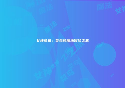 女神危机：菜鸟的魔法冒险之旅