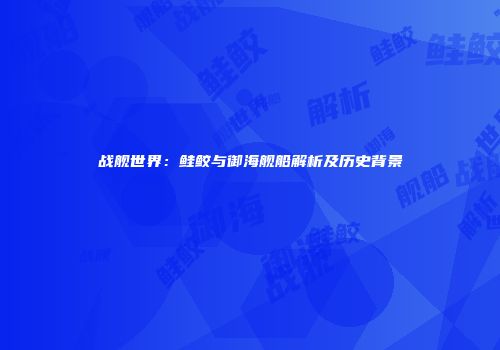战舰世界：鲑鲛与御海舰船解析及历史背景
