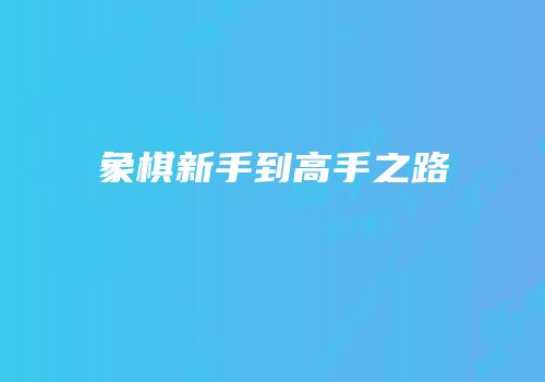 象棋新手到高手之路