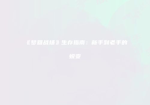 《梦回战场》生存指南：新手到老手的蜕变