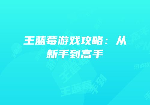 王蓝莓游戏攻略：从新手到高手
