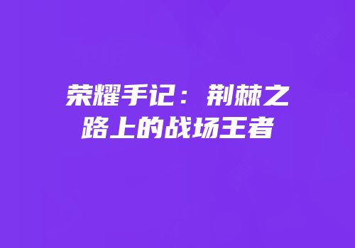 荣耀手记：荆棘之路上的战场王者
