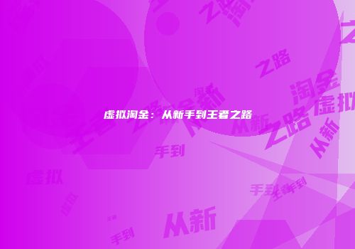 虚拟淘金：从新手到王者之路