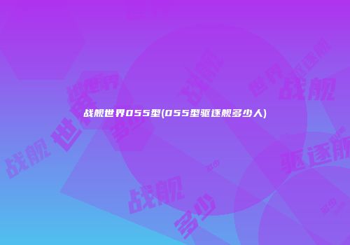 战舰世界055型(055型驱逐舰多少人)