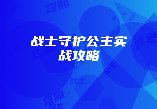 战士守护公主实战攻略