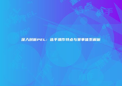 深入剖析PEL：选手操作特点与赛事体系解析