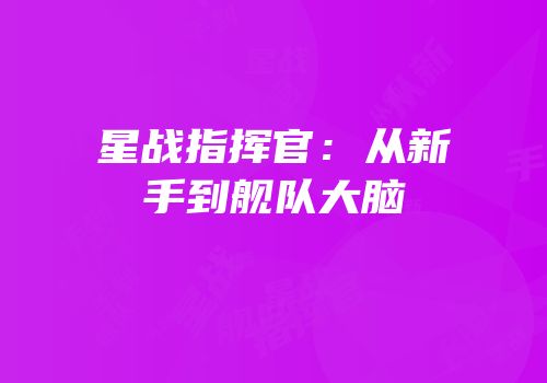 星战指挥官：从新手到舰队大脑