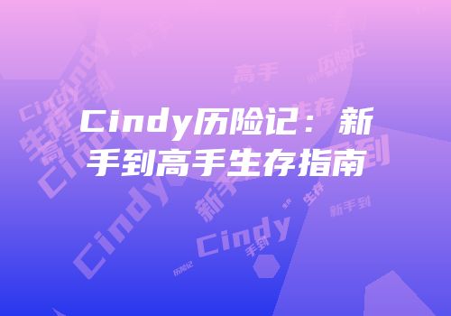 Cindy历险记：新手到高手生存指南