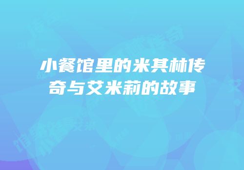 小餐馆里的米其林传奇与艾米莉的故事