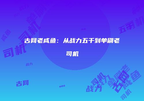 古网老咸鱼：从战力五千到单刷老司机