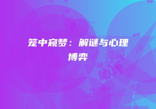 笼中窥梦：解谜与心理博弈