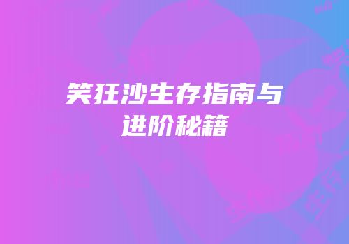 笑狂沙生存指南与进阶秘籍