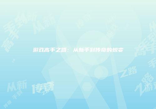 游戏高手之路：从新手到传奇的蜕变
