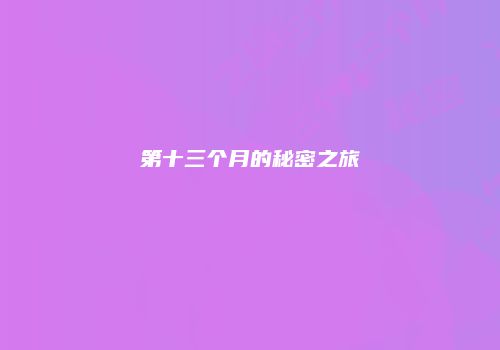 第十三个月的秘密之旅