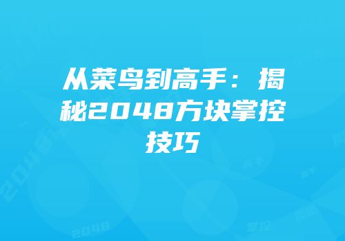 从菜鸟到高手：揭秘2048方块掌控技巧