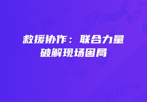 救援协作：联合力量破解现场困局
