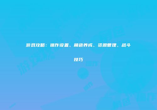 游戏攻略：操作设置、角色养成、资源管理、战斗技巧