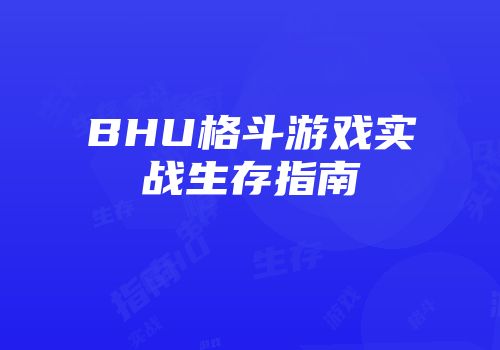 BHU格斗游戏实战生存指南