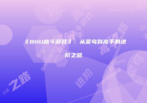 《BHU格斗游戏》：从菜鸟到高手的进阶之路