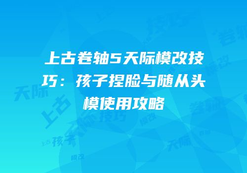 上古卷轴5天际模改技巧：孩子捏脸与随从头模使用攻略
