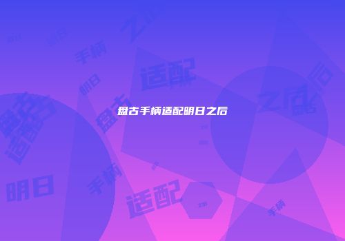 盘古手柄适配明日之后