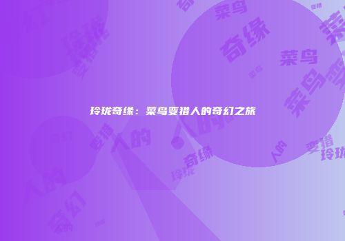 玲珑奇缘：菜鸟变猎人的奇幻之旅