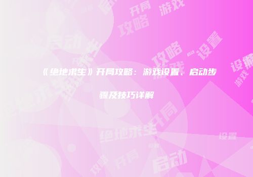 《绝地求生》开局攻略：游戏设置、启动步骤及技巧详解