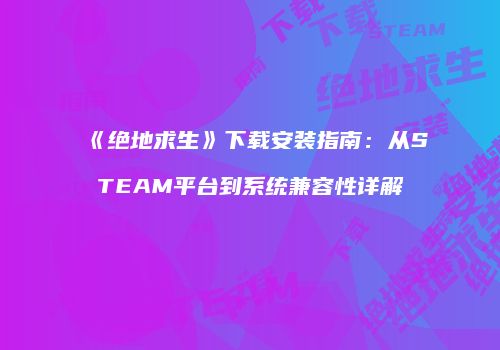 《绝地求生》下载安装指南：从STEAM平台到系统兼容性详解