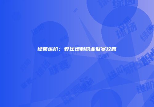 绿茵进阶：野球场到职业联赛攻略