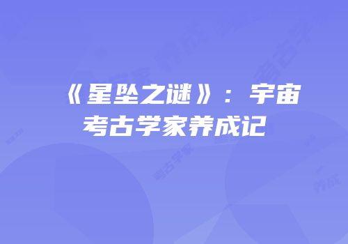 《星坠之谜》：宇宙考古学家养成记