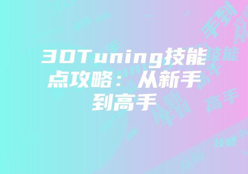 3DTuning技能点攻略：从新手到高手
