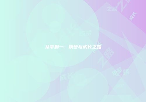从零到一：筑梦与成长之路
