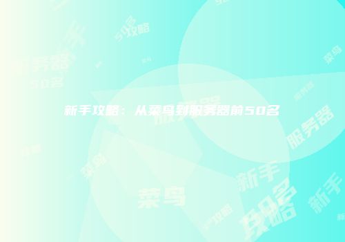 新手攻略：从菜鸟到服务器前50名