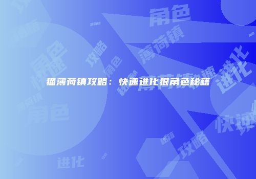 猫薄荷镇攻略：快速进化狠角色秘籍