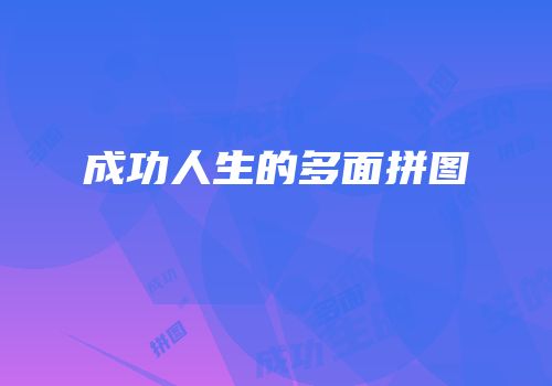 成功人生的多面拼图