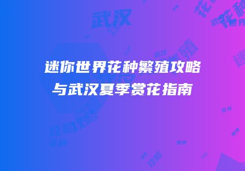 迷你世界花种繁殖攻略与武汉夏季赏花指南