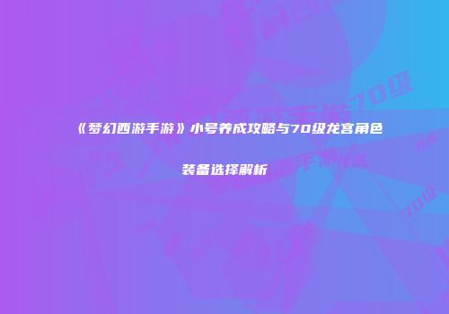 《梦幻西游手游》小号养成攻略与70级龙宫角色装备选择解析