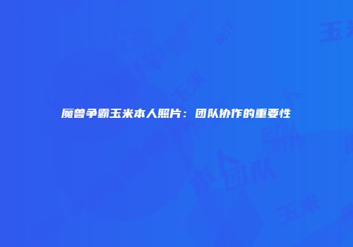 魔兽争霸玉米本人照片：团队协作的重要性