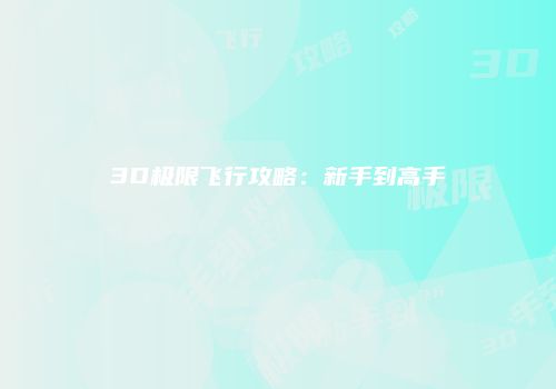 3D极限飞行攻略：新手到高手