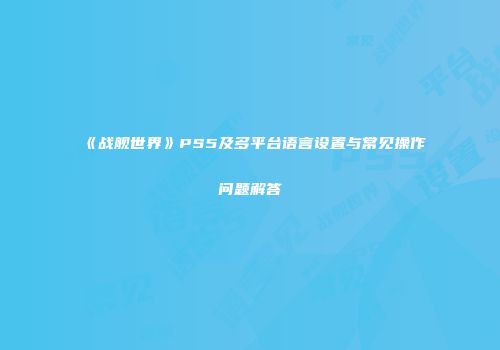 《战舰世界》PS5及多平台语言设置与常见操作问题解答