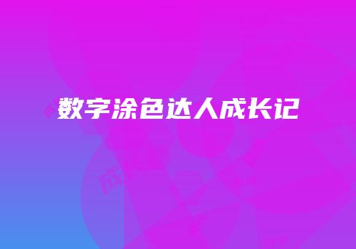 数字涂色达人成长记