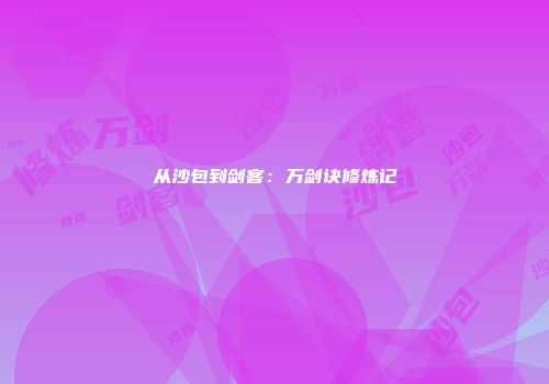 从沙包到剑客：万剑诀修炼记