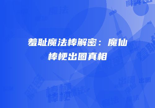 羞耻魔法棒解密：魔仙棒梗出圈真相