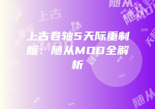 上古卷轴5天际重制版：随从MOD全解析