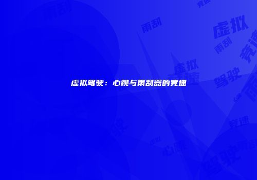虚拟驾驶：心跳与雨刮器的竞速