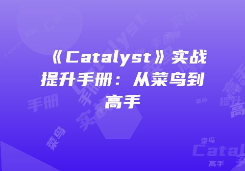 《Catalyst》实战提升手册：从菜鸟到高手