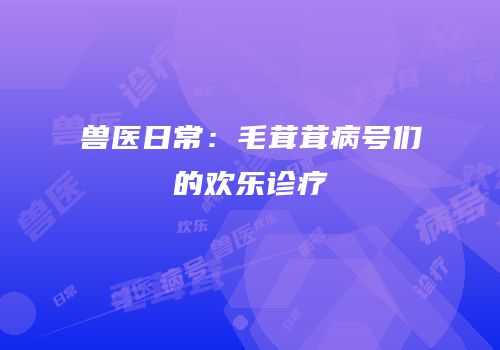 兽医日常：毛茸茸病号们的欢乐诊疗