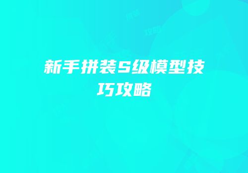 新手拼装S级模型技巧攻略