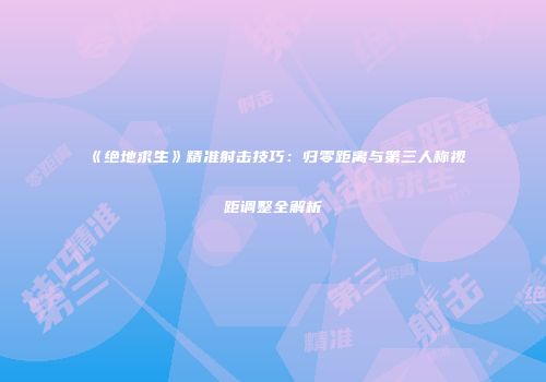 《绝地求生》精准射击技巧：归零距离与第三人称视距调整全解析