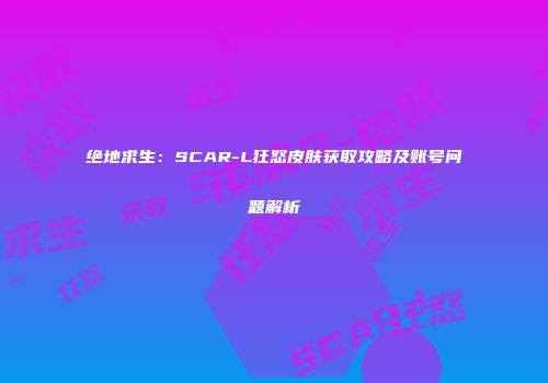 绝地求生：SCAR-L狂怒皮肤获取攻略及账号问题解析
